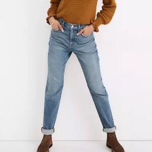 MADEWELL denim the high rise slim boyjean Boyfriend fit distressed jeans size 25